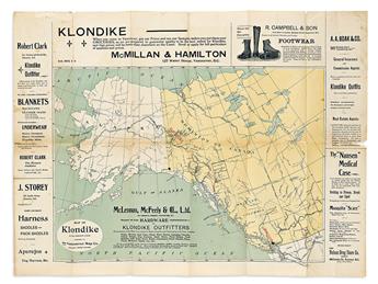 (YUKON -- GOLD FIELDS.) The Vancouver Map Co. Map of Klondike in the Canadian Yukon.